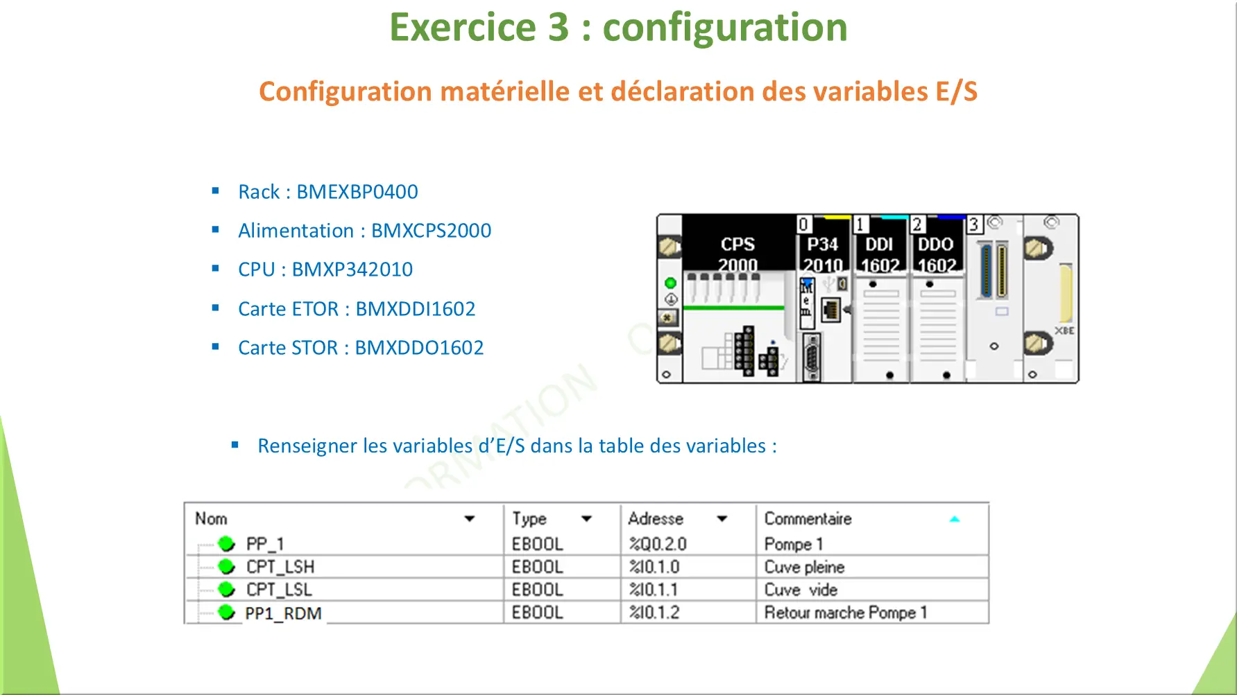Exercice 3 : configuration